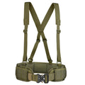 Tactical Battle Combat Air-soft Padded Equipment Molle Waist Belt with Adjustable Suspenders Free Straps
