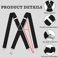 New Adjustable Adult Suspenders Elastic Strong Metal Clips Adult Belt 4 Clips Clip-on Suspenders Men Women