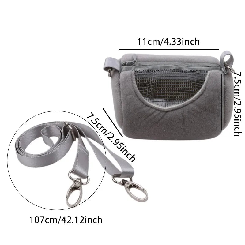 Pet Cage Cross Body Accessories Soft Practical House Travel Portable Squirrel Visible Mesh Hamster Carrier Bags Cylinder Design