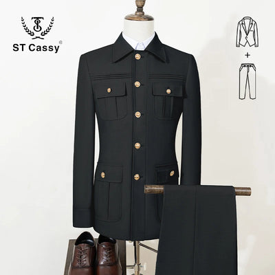 ST Cassy Safari Men's Suit Classic Fit Multi Buckle | SAMAG