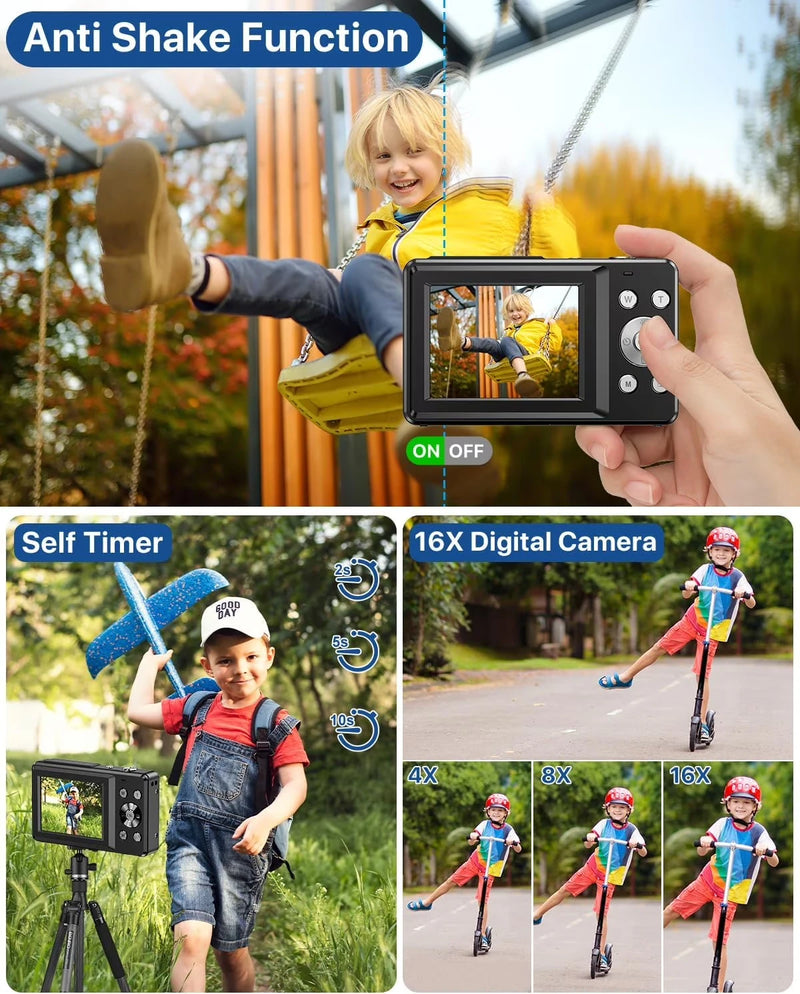 Digital Camera FHD 1080P for Kids Video with 32GB Card - Visuel 2 | SAMAG