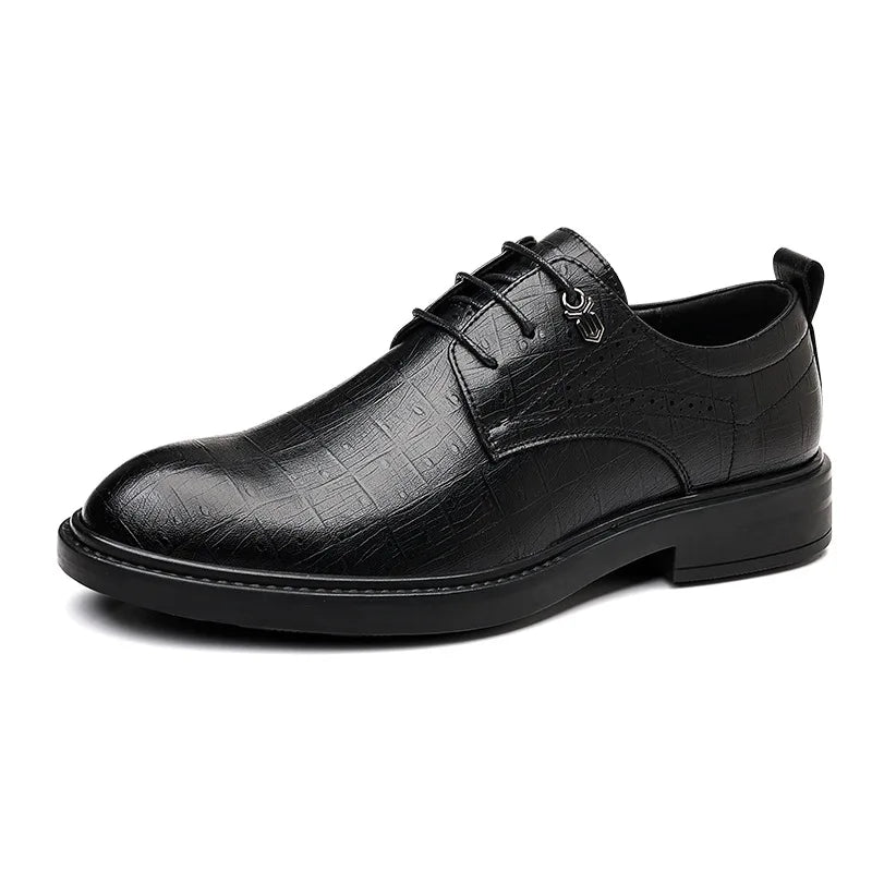 Men's leather shoes, autumn business formal leather shoes, casual British dress shoes
