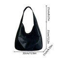 Soft Faux Leather Large Hobo Shoulder Tote Bag Wide Strap Big Capacity Women Casual Daily Work Shopping Commute Handbag Purse