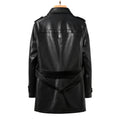 2024 High Quality Fashion Trend Banquet Autumn and Winter Long Leather Trench Coat Men's Business Handsome Trench Coat