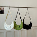 New Fashion Minimalist Shoulder Hobo Bag Large Capacity Casual Nylon Cowhorn Bag Niche for Women Underarm Crossbody Bag
