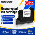 2588+ 2588 2588+M 42ML Ink Cartridge Quick-drying 12.7mm Print Height Universal for unencrypted handheld printer Black