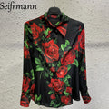 Seifrmann Casual printed two-piece lapel long-sleeved | SAMAG