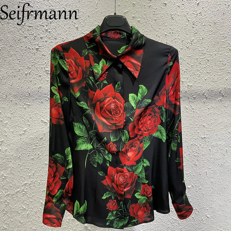 Seifrmann Casual printed two-piece lapel long-sleeved | SAMAG