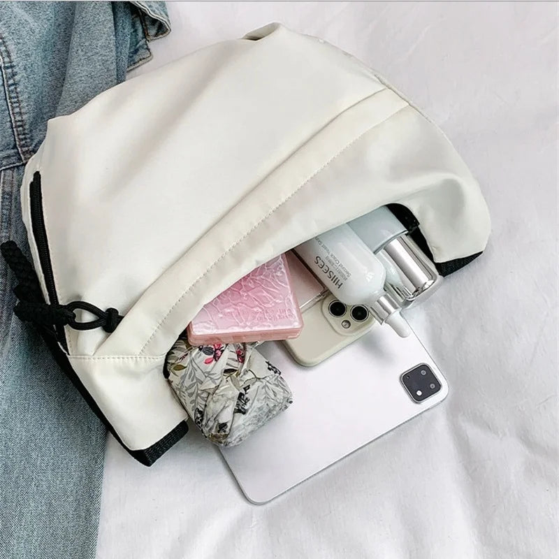 New Nylon Hobos Crossbody Bags Solid Casual Zipper Women's Bags Fashion High Capacity Solid Color Single Shoulder Totes Bag