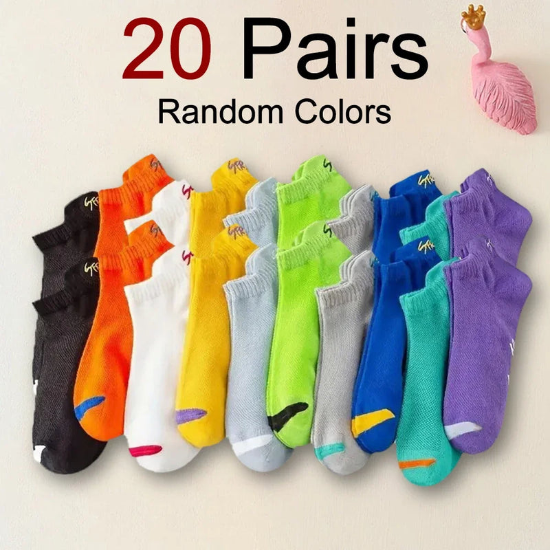 5/10/20/30pairs Simple Stripe Pattern Liner Anklets Socks | SAMAG