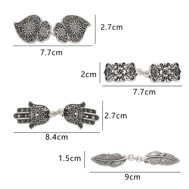 1 Pair Vintage Sweater Swirl Clip Cape Cloak Clips for Dress Retro Cardigan Clip Shawl Clasp Shirt Button Clip for Girl Women