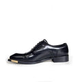 Fashion Metal Toe Mens Oxfords Wedding Dress Shoes Handmade Cow Leather Customized Men Shoes
