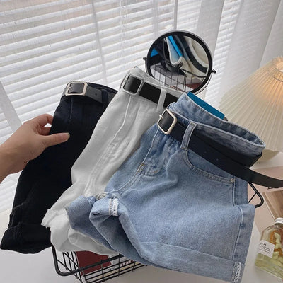 Summer High Waist Denim Shorts for Women, Thin Fabric | SAMAG