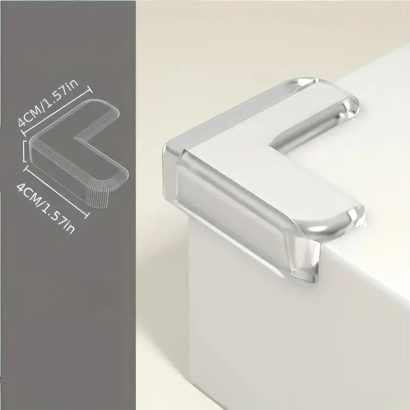 Transparent anti-collision corner protector and anti-collision adhesive silicone protective cover for windows