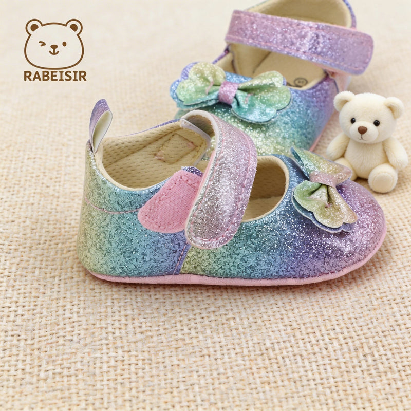 Spring and Autumn Baby Step Shoes, Anti-Slip and Breathable, 0-1 and a Half Year Old Girl Baby Princess Shoes, Birthday Wedding