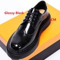 Luxury Mens Dress Shoes Genuine Leather Brogue British Business Suit Thick Sole Formal Casual Breathable Wedding Shoes Male