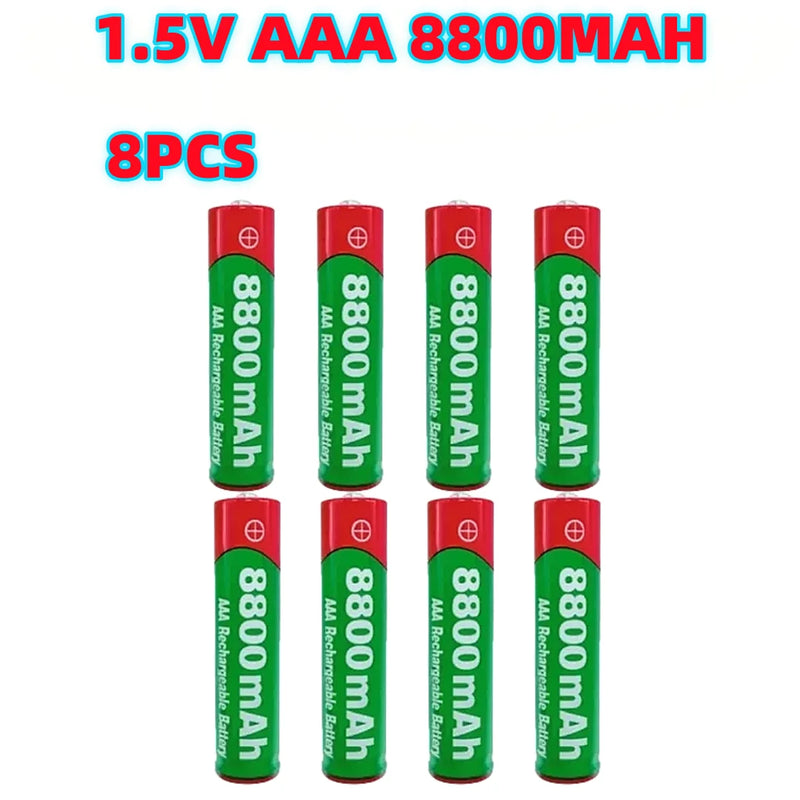 NEW 8800mAh Rechargeable Battery AAA  Alkalinity Battery 1.5 V AAA Battery for Clocks Mice Computers Toys So on