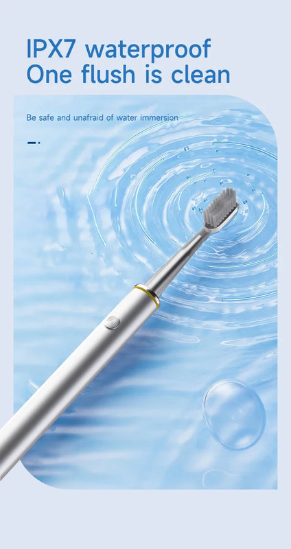 Sonic Electric Toothbrush Mental Thin Brush Body Timer Rechargeable Toothbrush for Women Pure Wisdom Beauty Soft DuPont Bristle