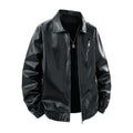 2026 New Style Leather Jacket for Men with Collar, Spring-Autumn Model, Motorcycle Suit Coat US/European size.