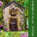 Garden Decor Fairy Door, Yard Tree Decor Wooden Miniature Dwarf Fairy Door Cute Outdoor Landscape Ornament Home Garden Art