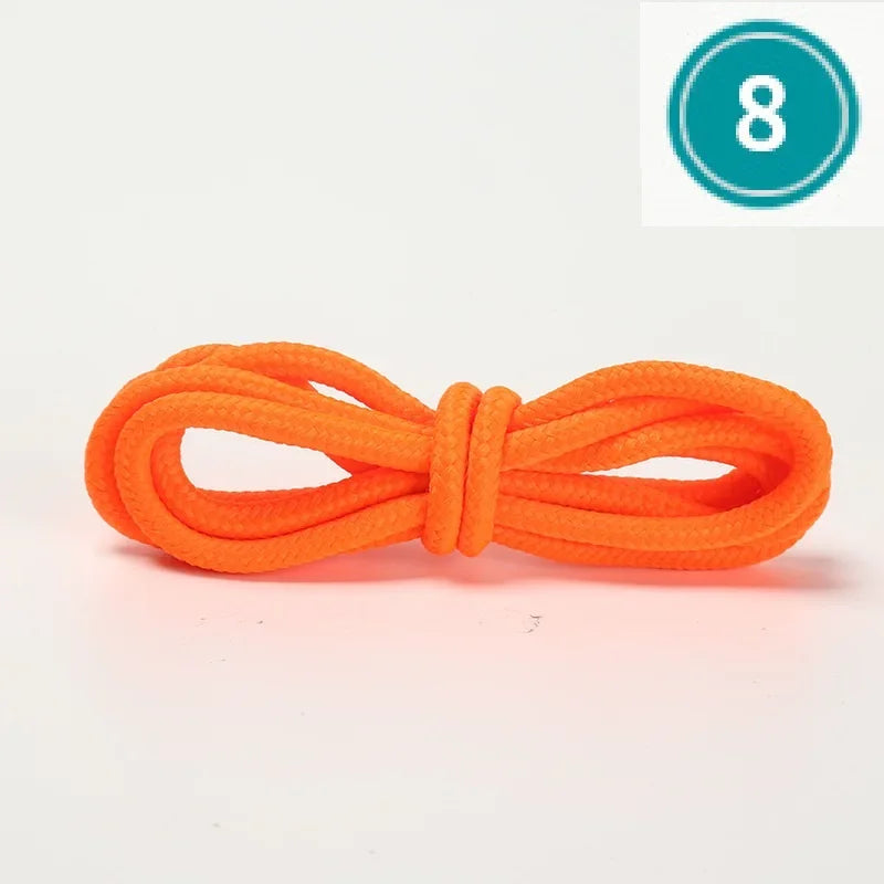 Unisex Round Shoelaces Colorful Hiking Sneakers Shoelace Black Shoe Laces Fits All Shoes Fashion Sport Boots Lacets Shoestrings