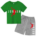 Kids 2 - Piece Letter Print Sports Outfit - Short Sleeve - View 21 | SAMAG