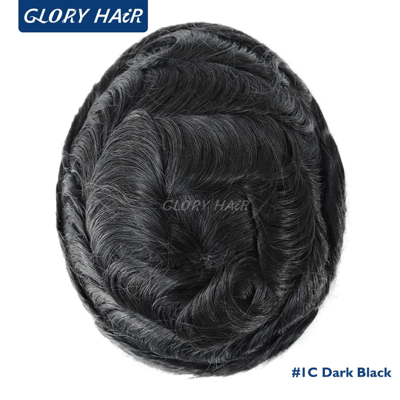Dura Australia Men Toupee Breathable Lace With PU Male Hair Prosthesis Wig Breathable Men's Capillary Prosthesis System