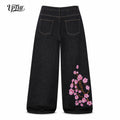 UP.THE Men Raw Black Baggy Wide Leg Jeans, Y2K Oversized | SAMAG