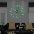 Wall Clock Frameless DIY 3D Luminous Digital Clock Wall Stickers Mute Clock for Living Room Bedroom Office Wall Decor