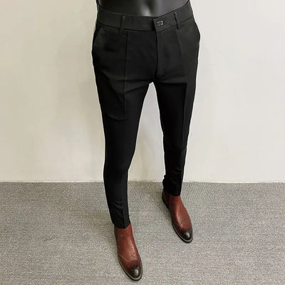 Men Suit Pants Dress Pantalone Hombre Stretch Slim Formal | SAMAG