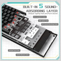 AJAZZ AK820 Wired With Rotary Volume Buttons Hot-Swappable Keys For Office AndHome Mechanical Keyboards DIY