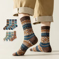 4 Pairs Man Short Socks Retro Bohemian Stripe Style | SAMAG