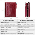 CONTACT'S Fashion Genuine Leather Women Wallet Bifold Card Holder Coin Purse Small Women's Purse Money Clip Men Pocket Wallets