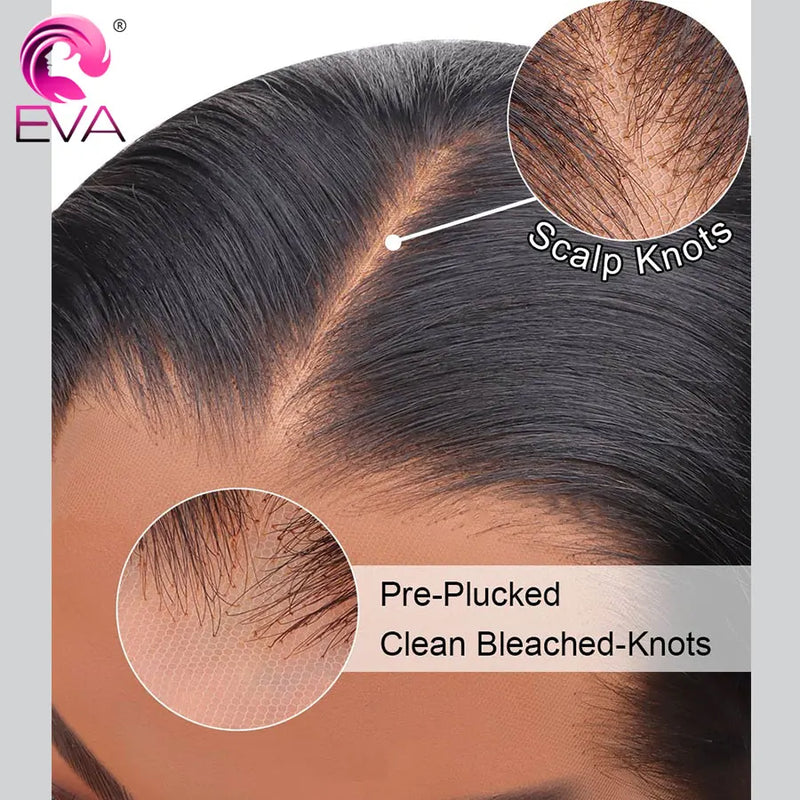 Widow's Peak M Hairline 13x6 HD Lace Front Wig 100% Human Hair Wig Silky Straight 13x4 HD Lace Frontal Wig Bleached Knots HD Wig
