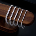 4mm 925 Sterling Silver Moissanite Bracelet 3mm D VVS1 Diamond with GRA for Women Sparkling Wedding Party Fine Jewelry