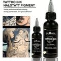 SUANGL 60ml Black Tattoo Ink Professional Tattoo Oil Ink Good Light Transmission Finely Ground Easy Shading Black Tattoo