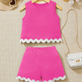 Ins Girls' Summer Outfit Set Young Vacation Style Solid - View 6 | SAMAG