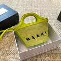 Elegant Mini Tote Bag with Leather Edges & Unique Cutout Handle