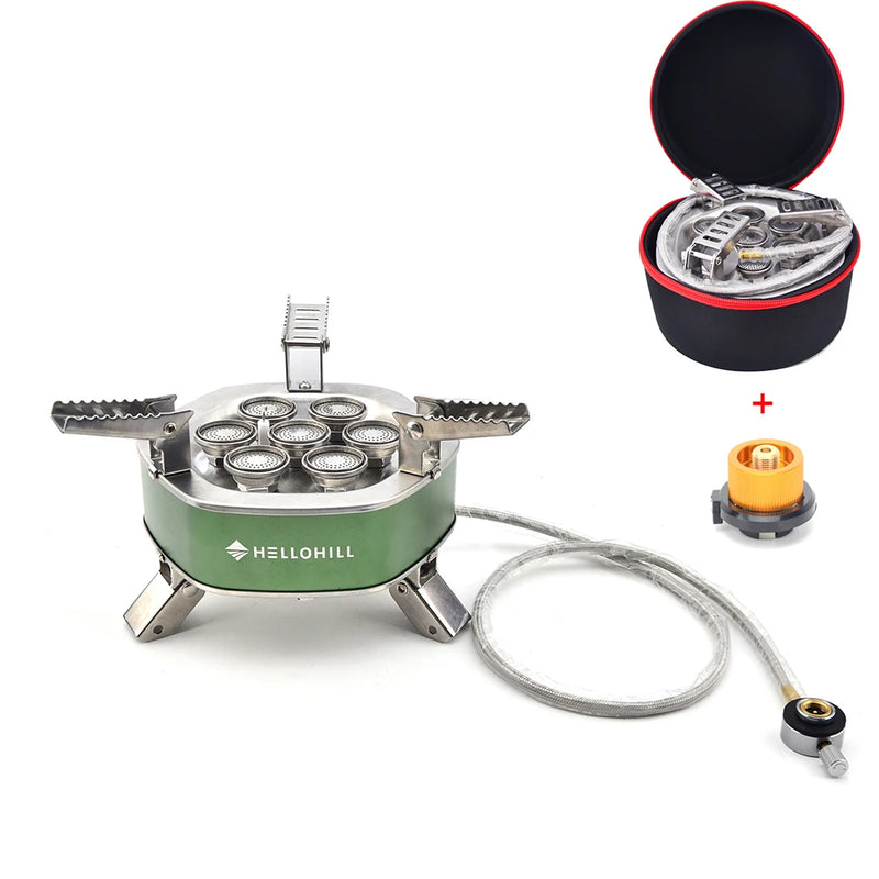 Strong Fire Stove High Firepower Portable Outdoor Stove Camping Gas Stove Folding Head Burner with Storage Bag For Hiking