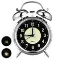 4 Inch Super Loud Alarm Clock for Heavy Sleepers Metal Retro Twin Bell with Backlight Quartz Analog Clock for Bedroom Bedsides