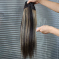 100% Human Hair Virgin Brazilian Extensions Bundle Piano Highlight 1B #27 Grey Straight Hair Weft Weaving Double Weft Wholesale