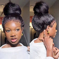 250 Density Invisi Strap 360 Full Lace Glueless Wig Invisible Drawstring Frontal Wig Kinky Straight Lace Front Human Hair