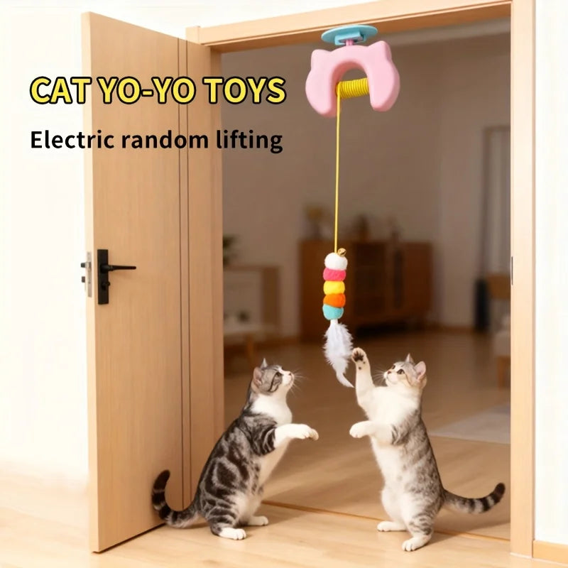 New Cat Toy Automatic Teaser Retractable Electric Smart Hanging Toy for Cats
