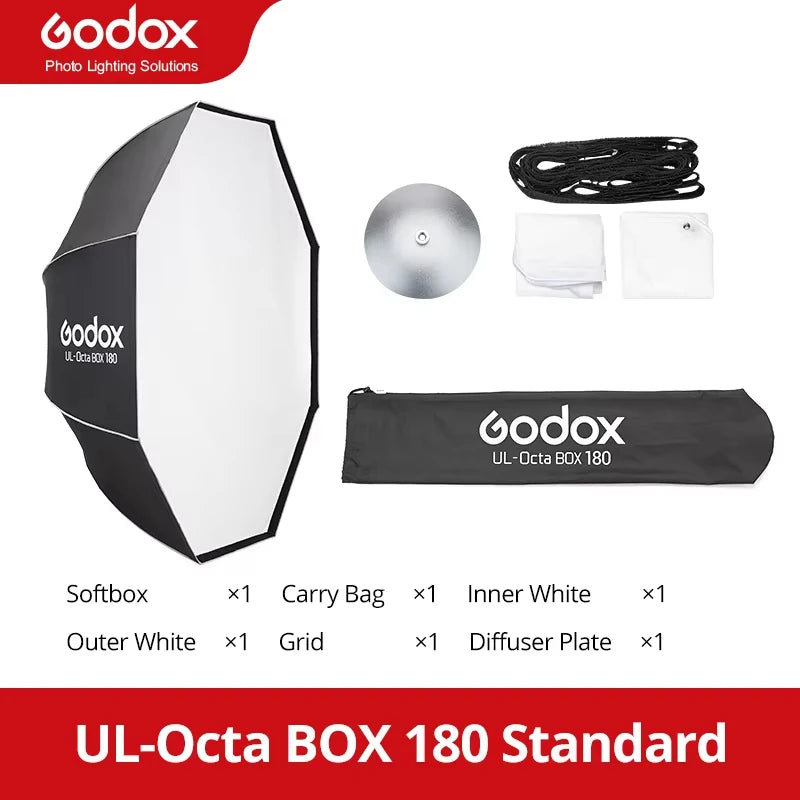 GODOX UL-Octa BOX /UL-BOX Quick Release Umbrella Softbox for Product Photography, Fashion Editorials, or Commercial Still Life.