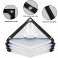 Thick Transparent PVC Tarp Heavy Duty Waterproof Weatherproof Cover for Outdoor Patio Garden Balcony Greenhouse and Rain Shelter
