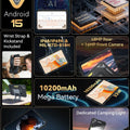 Android Tablet Cubot TAB KingKong Mini, 10200mAh Mega Battery 16GB(6+10),128GB, Camping Light, 8.68-inch Screen, 48MP Camera,GPS