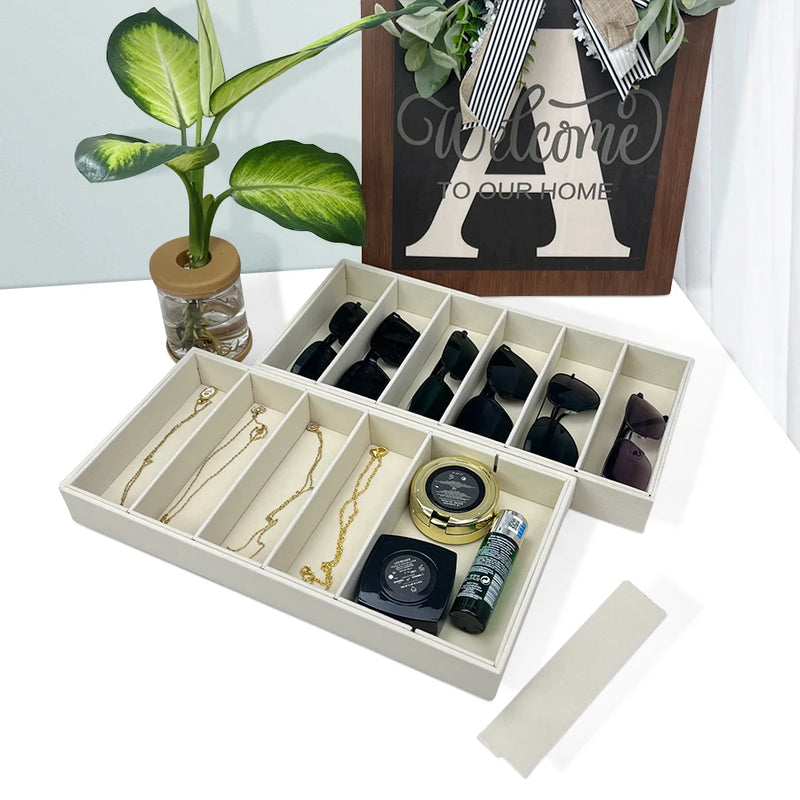 Glasses Box - Multi-Patterned Fabric Eyewear Jewelry Storage Box - Sunglasses Display Stand