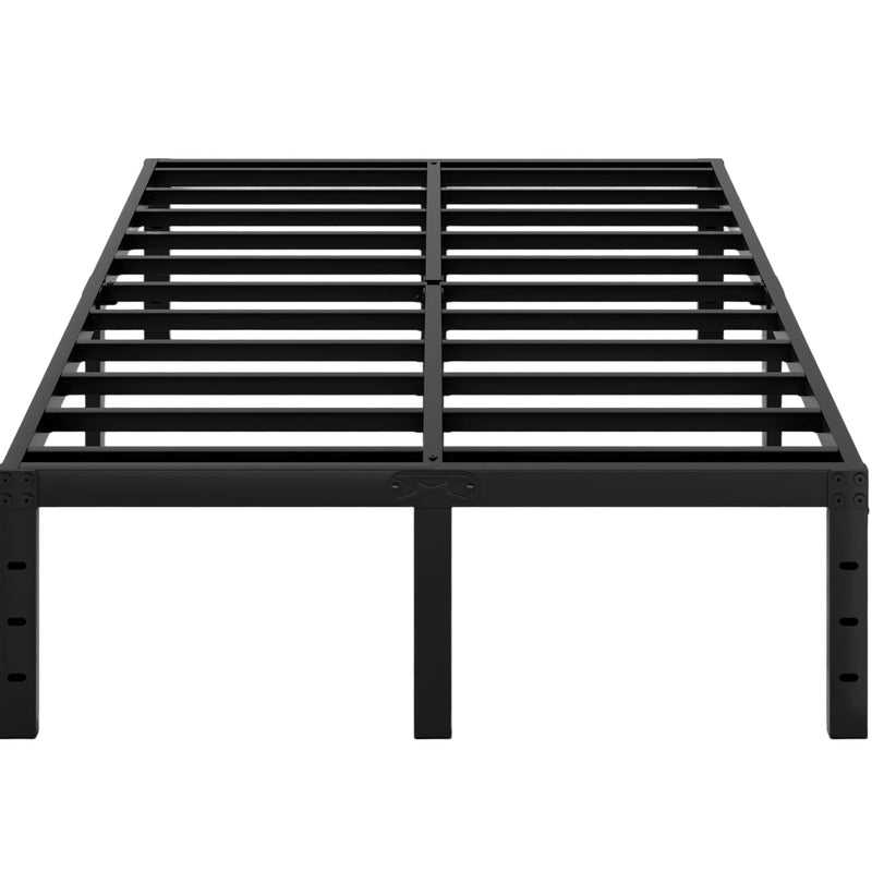 14 Inch High,Bed Frame Platform,Metal Bed,Heavy Duty Steel Slat Mattress Foundation,Easy Assembly,No Noise and Shaking,Black