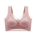 FallSweet Seamless Ice Silk Push Up Bra for Women Wireless Lace Bralette Plus Size Brassiere Summer Comfort Underwear Lingerie