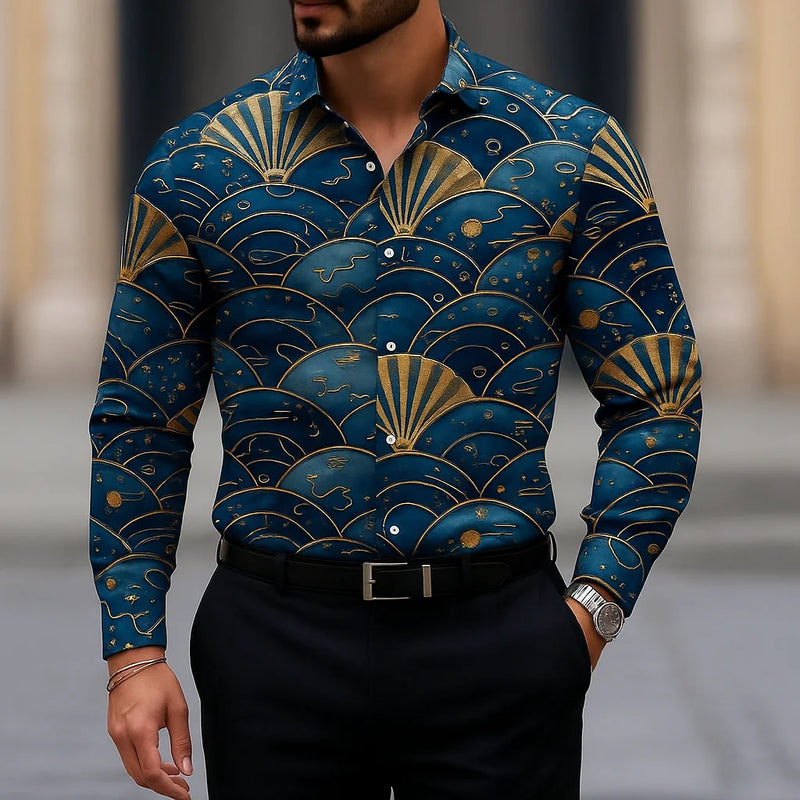 Men's Long Sleeve Shirt Casual Slim Fit Button Down | SAMAG